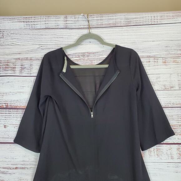 Chloe K Black Fringe Lace Tunic Mini Dress Size S Flowy Whimsygoth Fairygrunge - Picture 10 of 15